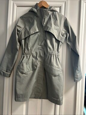 Merrell Women's Light Gray Hooded Trench Coat